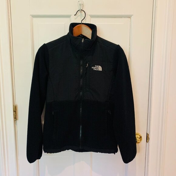 The North Face Womens Small Jacket Polartec Full Zip Denali Fleece Black Coat - Picture 1 of 6